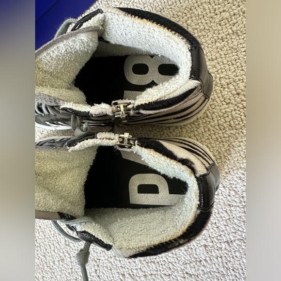 New P448 Star Zebra Zip Hightop Sneaker - Picture 6 of 8